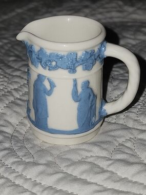 Wedgwood Blue and White Jasperware Mini Pitcher